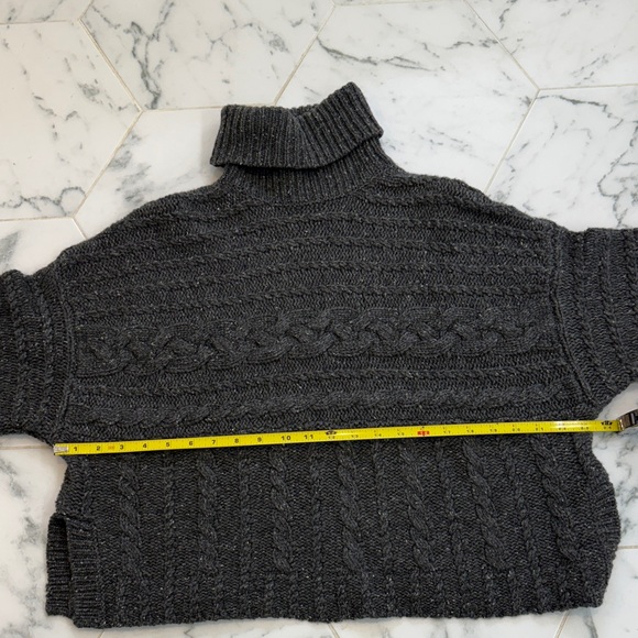La Ligne Dark Gray Cashmere Turtleneck Sweater - Picture 3 of 5